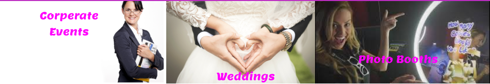 Corperate  Events Weddings Photo Booths